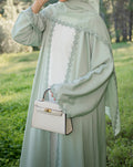Floral Abaya - Sage