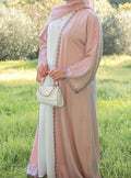 Floral Abaya - Blush